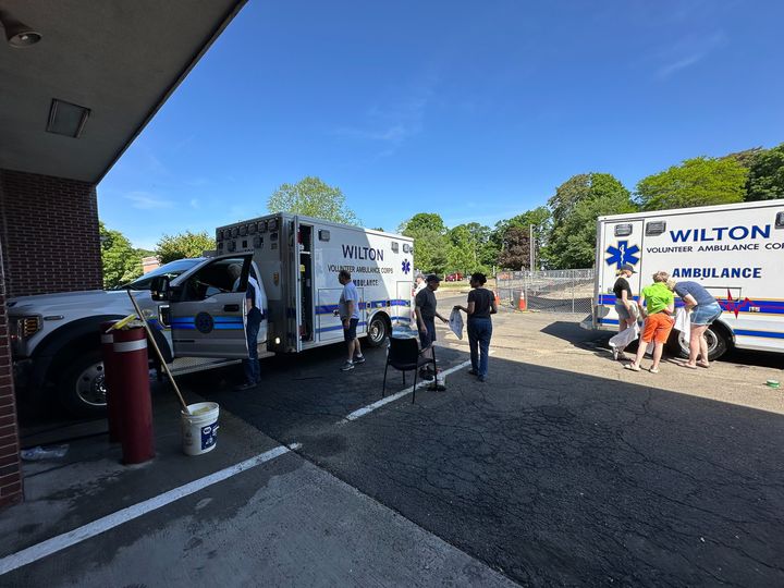 Truck Cleaning Ahead of Memorial Day Parade