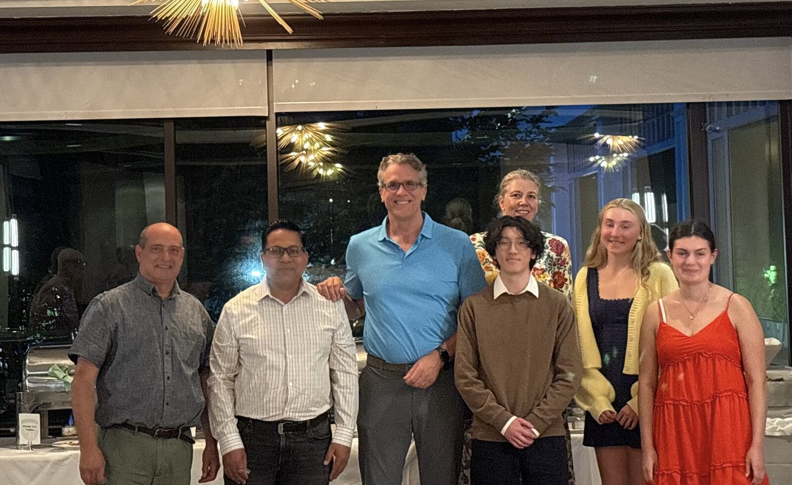 From left to right, EMT's Scott Jones, Aditya Gupta, Hans Wernke, Ray Lay, Esther Hilbers, Mya Salvino and Grace Todd received their EMT pins.  All 7 members joined WVAC in the past year.