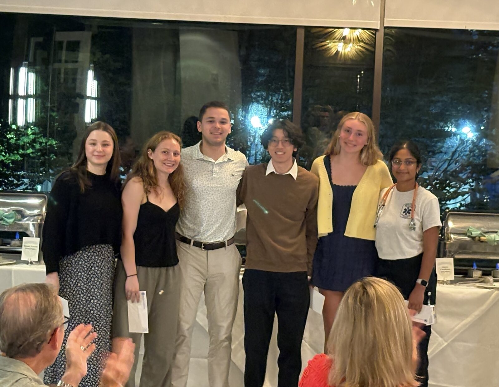 Each year, WVAC provides scholarship money to its members who are pursuing higher education in the field of medicine. From left to right, this year's recipients are Nicole Beecher, Claire Griffin, Michael Colbert, Ray Lai, Mya Salvino, and Saanvi Kakarlapudi.